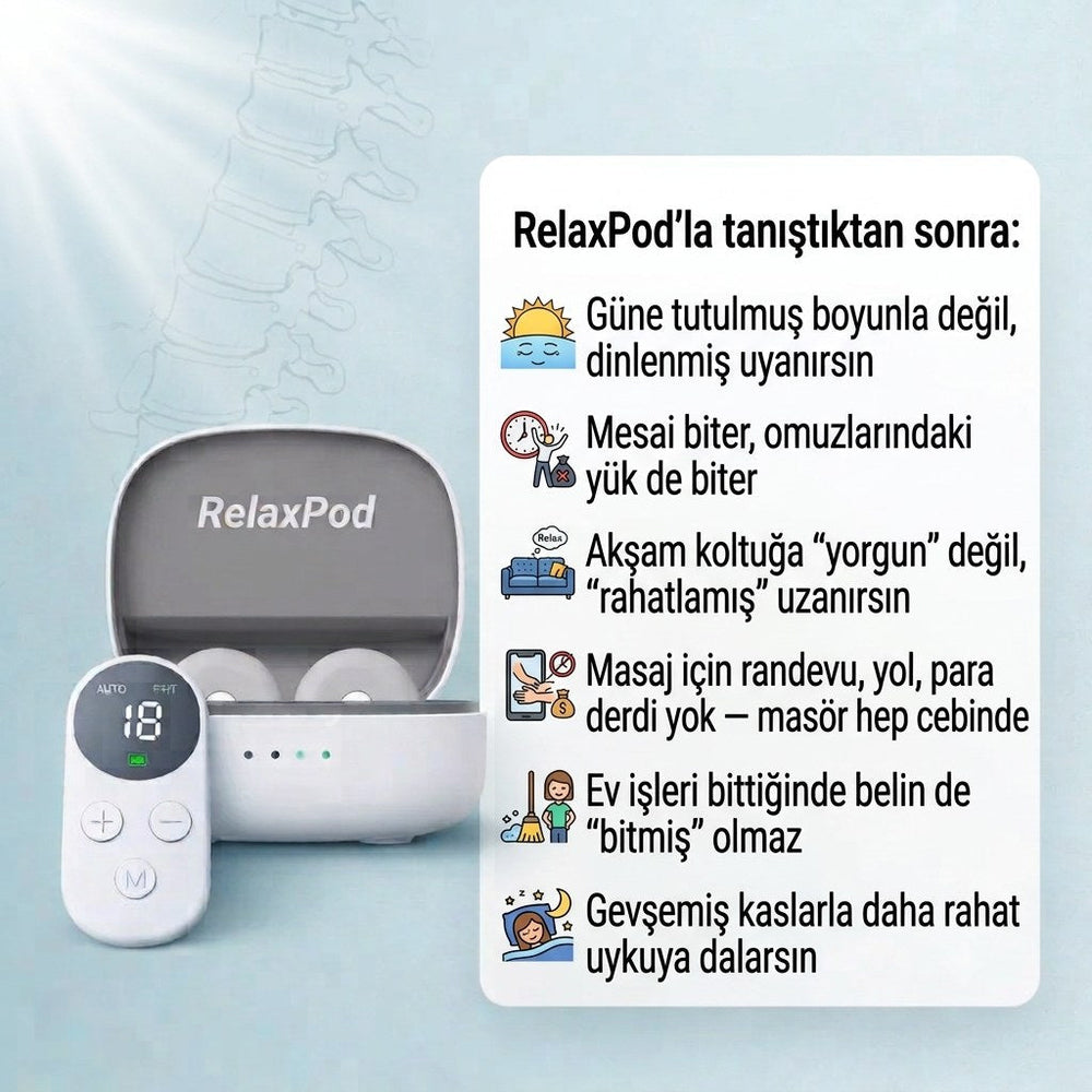 RelaxPod — Kablosuz Masaj Seti